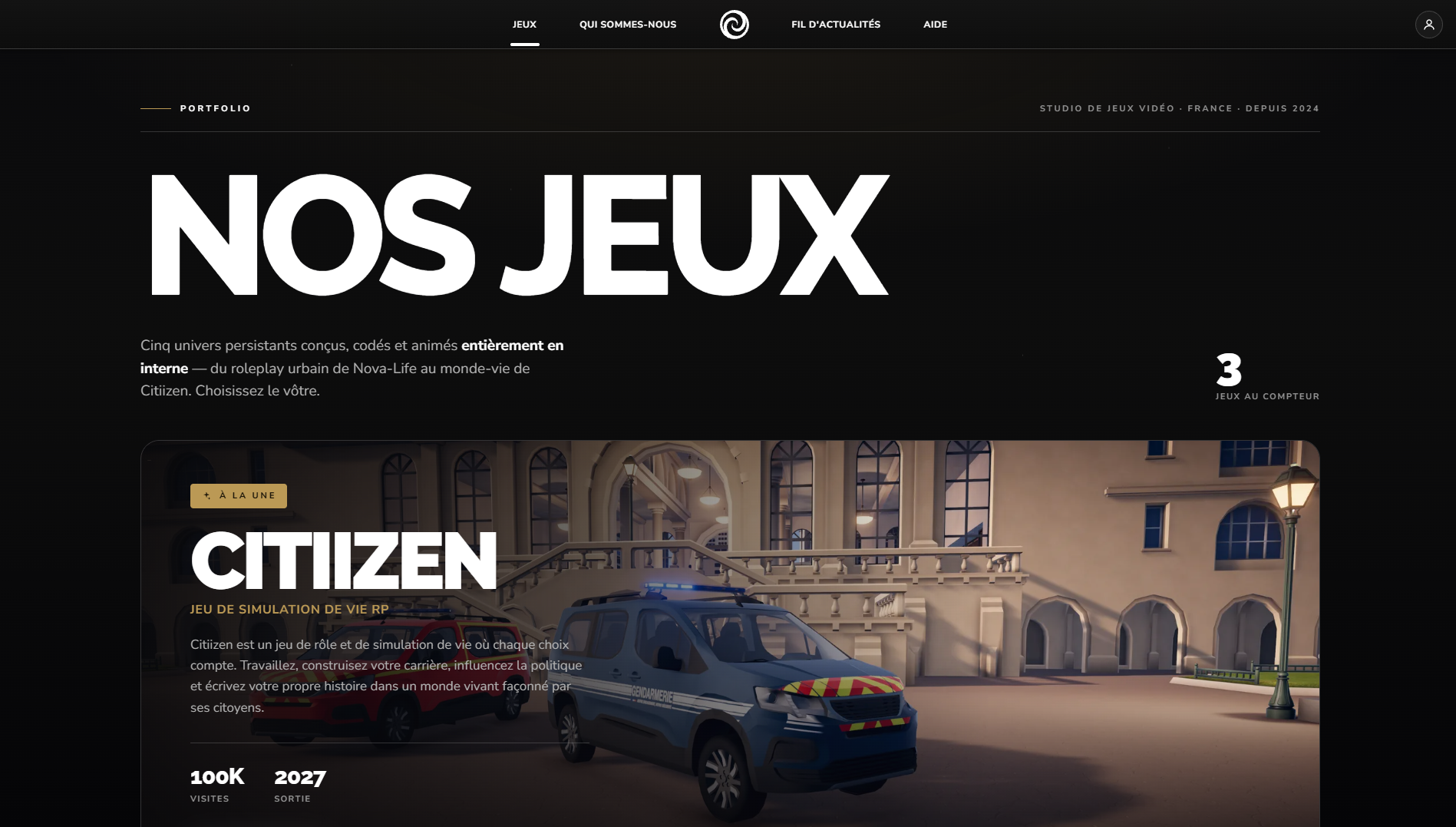 Aperçu du projet Abyssal-Interactive – Réalisation du site web d'Abyssal Interactive